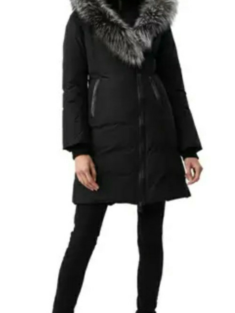 MACKAGE - KAY DOWN COAT WITH SIGNATURE SILVERFOX FUR COLLAR